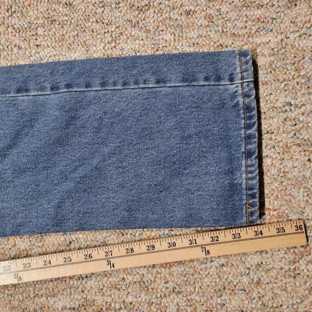 Levis 505 Regular Fit Jeans Mens 33x34 Blue Straight Leg Medium Wash Denim